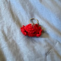 Image 1 of Mini Crochet Crab Keychain