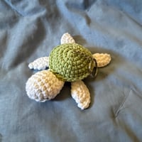 Image 1 of Mini Crochet Turtle Keychain
