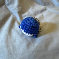Image 1 of Mini Crochet Whale Keychain