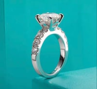 Image 2 of Mara Round Moissanite Ring