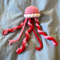 Image 1 of Mini Crochet Jellyfish Keychain