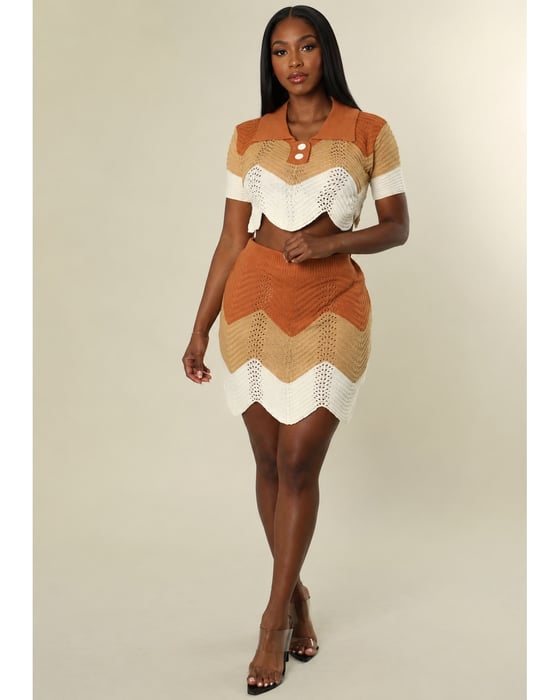 Image of Color Block Crochet Set