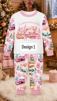 Image 2 of Polar express children’s pyjamas  in pink 