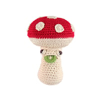 Image 1 of Hochet champignon coton bio fait main Myum