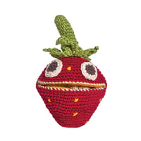 Image 3 of Doudou fraise fleur coton bio fait main Myum