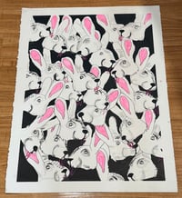 More Hares Original Painting