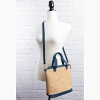 Image 5 of Bolso saquito NUT en arpillera y denim azul oscuro