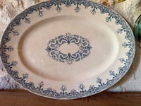 Image 5 of Plat en terre de fer Creil Et Montereau - Art de la table ancien 