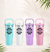 Image 1 of Personalized Name Water Bottle – Hmong Snail Design