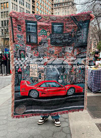 Image 2 of Part of New York in the dream ❤️‍🔥 Ferrari F40 Limited woven tapestry blanket