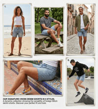 Image 5 of Signature CROSS Denim Shorts