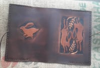 Image 1 of Leather slip cover with A6 notebook 