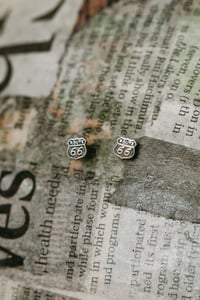 Image 3 of Route 66 Studs | 100% Sterling Silver