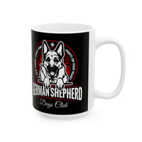 Image 5 of German Shepherd (GSD) Illustration Mug | Black Ceramic Coffee Cup