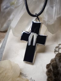 Image 1 of Opossum Tooth Cross Pendant #2