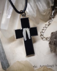 Image 3 of Opossum Tooth Cross Pendant #2