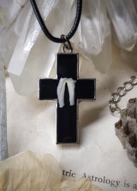 Image 5 of Opossum Tooth Cross Pendant #2