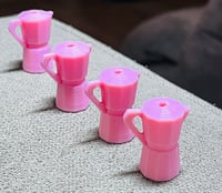 Image 2 of 1 pink Mini Coffee bead | 3D Printed Pot Keychain | Coffee Bag Charm, beaded pen