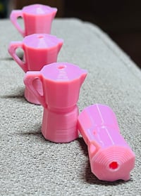Image 3 of 1 pink Mini Coffee bead | 3D Printed Pot Keychain | Coffee Bag Charm, beaded pen