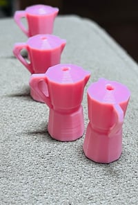 Image 4 of 1 pink Mini Coffee bead | 3D Printed Pot Keychain | Coffee Bag Charm, beaded pen