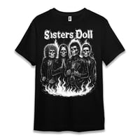 Image 1 of 'Climbing Out Of Hell' Skull Tee - Sisters Doll UK Tour 2026