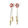 Flower Earrings (Red)
