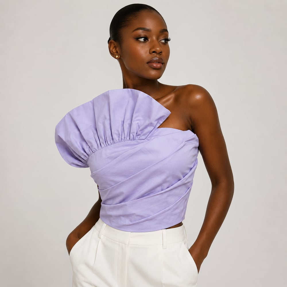 Image of Shelly Ruffle Top (purple) 