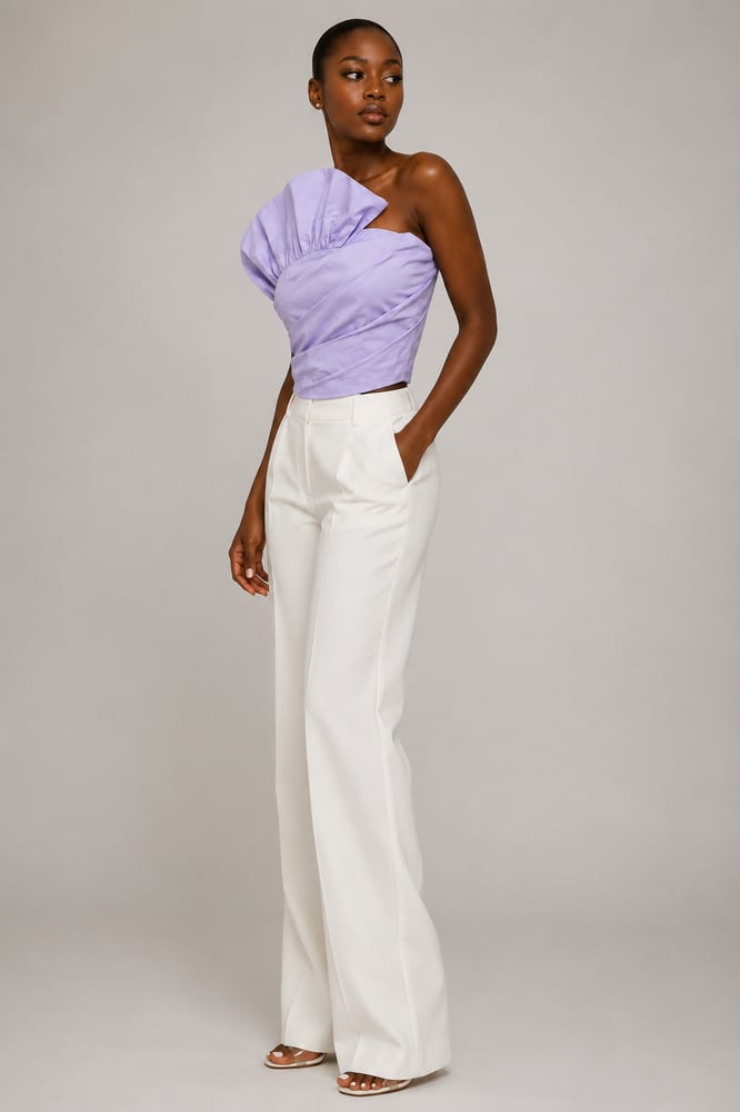 Image of Shelly Ruffle Top (purple) 