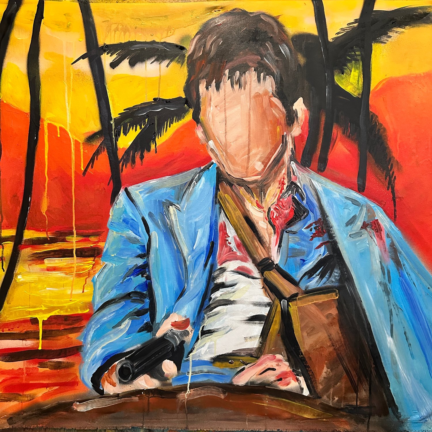THE WORLD IS YOURS ORIGINAL PAINTING 30x30"