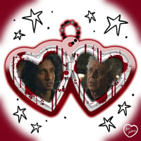 Image 4 of PREORDER: horror heart locket acrylic keychains series 6
