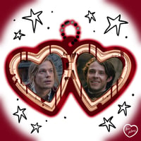 Image 3 of PREORDER: horror heart locket acrylic keychains series 6