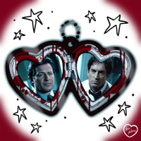 Image 5 of PREORDER: horror heart locket acrylic keychains series 6