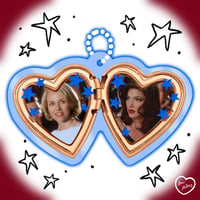 Image 7 of PREORDER: horror heart locket acrylic keychains series 6