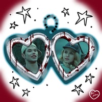 Image 8 of PREORDER: horror heart locket acrylic keychains series 6