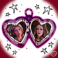 Image 9 of PREORDER: horror heart locket acrylic keychains series 6