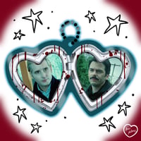 Image 10 of PREORDER: horror heart locket acrylic keychains series 6