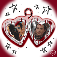 Image 2 of PREORDER: horror heart locket acrylic keychains series 6