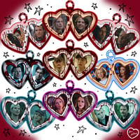 Image 1 of PREORDER: horror heart locket acrylic keychains series 6