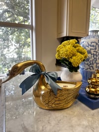 “Adelle” Inspired by Baccarat Rouge No 540 Eau de Parfum Wooden Wick Brass Swan Soy Candle 
