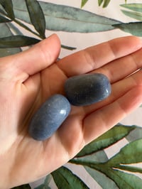 Blue quartz crystal