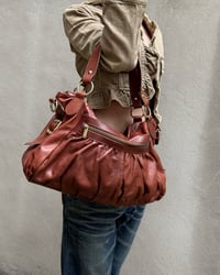 Image 13 of ITALIAN BURGUNDY LEATHER BAG