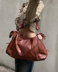 Image 12 of ITALIAN BURGUNDY LEATHER BAG