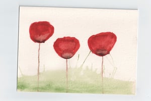 Image of Blank Poppy Card