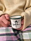 'Reading Pixie' Mini Child's Enamel Mug