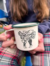 'Butterfly Kisses' Enamel Mug