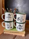 'Forest Folk' Children's Mini Enamel Mug Collection - set of 4