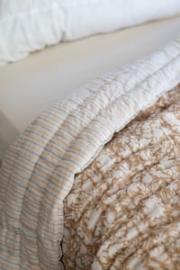 Image 3 of Tan Medium Floral  Quilt