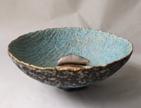 Image 17 of Handmade Blue Paper Mache Decorative Bowl | Ocean Inspired Home Decor