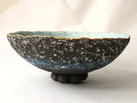 Image 10 of Handmade Blue Paper Mache Decorative Bowl | Ocean Inspired Home Decor