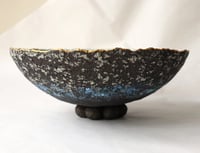 Image 2 of Handmade Blue Paper Mache Decorative Bowl | Ocean Inspired Home Decor